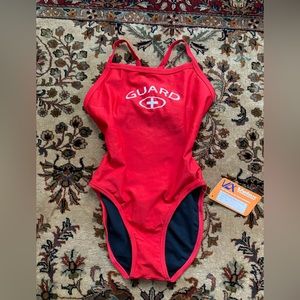 Guard Swimsuit, flyback, velocimetry Swimwear, 30, red, nwt